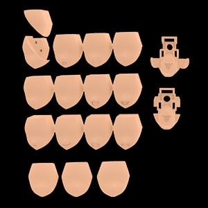 MEGAMI DEVICE M.S.G 06 FACE SET AUV SKIN COLOR D